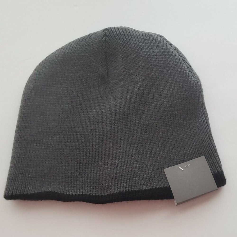 Van Heusen Reversible Beanie Gray/Gray  O/S New